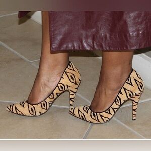 BCBGeneration tribal print stiletto heels shoes